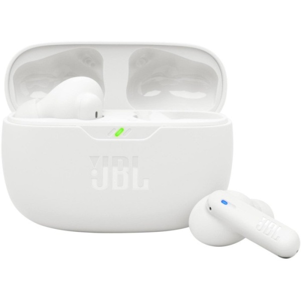 Навушники JBL Wave Beam 2, White, Bluetooth, мікрофон, чохол з функцією зарядки, ємність акумулятора навушника 50 мА·год, технологія "JBL Deep Bass Sound" (JBLWBEAM2WHT)