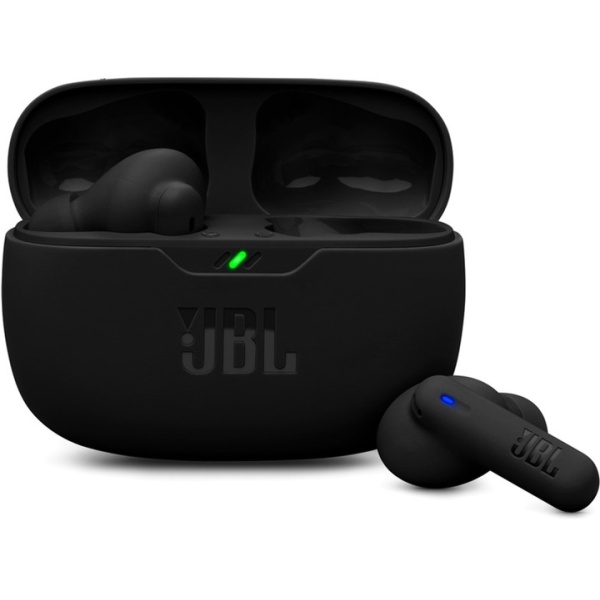 Навушники JBL Wave Beam 2, Black, Bluetooth, мікрофон, чохол з функцією зарядки, ємність акумулятора навушника 50 мА·год, технологія "JBL Deep Bass Sound" (JBLWBEAM2BLK)
