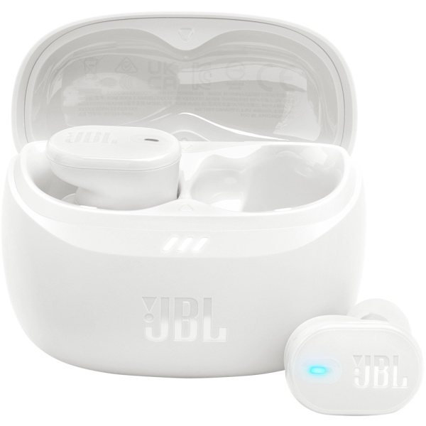 Навушники бездротові JBL Tune Buds 2, White, Bluetooth, мікрофон, акумулятор 68 mAh, чохол з функцією зарядки, технологія "JBL Pure Bass Sound" (JBLTBUDS2WHT)