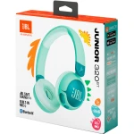 Навушники бездротові JBL JR 320BT, Green, Bluetooth, мікрофон, акумулятор 500 mAh, дитячі (JBLJR320BTGRN) - Зображення 8