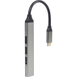 Хаб USB Gembird UHB-CM-U3P1U2P3-03, Grey, Type-C 3.1 - 1xUSB 3.0 / 3xUSB 2.0, кабель 13 см, алюмінієвий корпус - Зображення 2