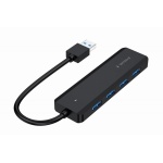 Хаб USB Gembird UHB-U3P4P-02, Black, USB 3.1 - 4xUSB 3.1, кабель 15 см, додаткове живлення через Type-C порт - Зображення 2