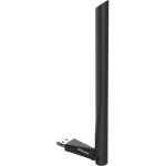 Мережевий адаптер Mercusys MA30H, Black, USB, WiFi 5, 5 GHz (867 Мбіт/с) / 2.4 GHz (400 Мбіт/с), 1 зовнішня антена з високим коефіцієнтом посилення 5 дБі - Зображення 2