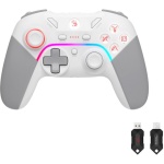 Геймпад Bloody GPW70, White/Grey, бездротовий (USB 2.4GHz), для ПК / PS3 / Switch / Android, подвійна вібрація, 600 mAh