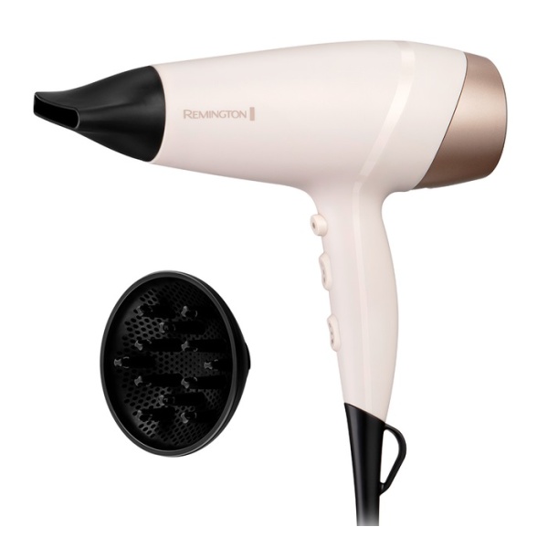 Фен Remington D4740 E51, White, 2200W, 2 швидкості, 3 режими, стандартний концентратор (11мм), дифузор (45737560100)