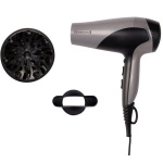 Фен Remington D3190S, Black, 2200W, 2 швидкості, 3 режими, іонізація, стандартний концентратор (11мм), дифузор (45761560100) - Зображення 2