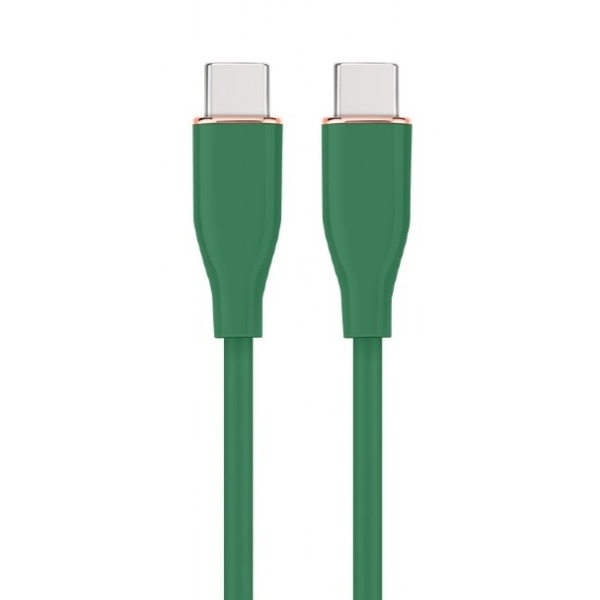 Кабель Type-C - Type-C, 1.5 м, Green, Cablexpert, 60 Вт, 3A (CC-USB2S-CMCM-1.5M-G)