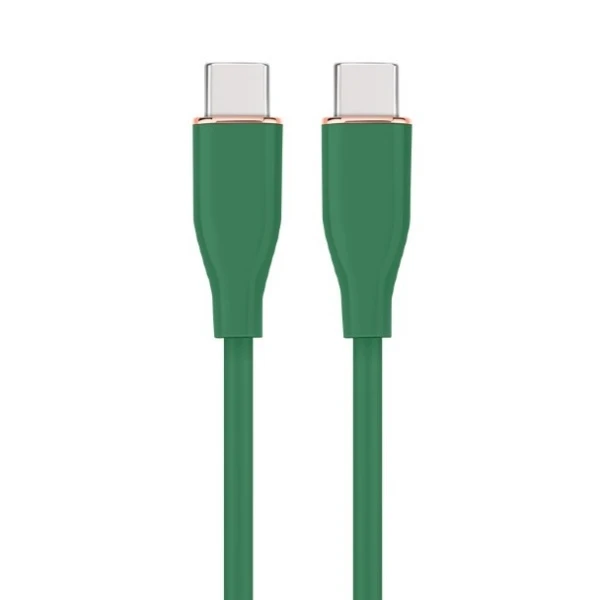Кабель Type-C - Type-C, 1.5 м, Green, Cablexpert, 60 Вт, 3A (CC-USB2S-CMCM-1.5M-G)