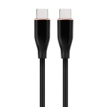 Кабель Type-C - Type-C, 1.5 м, Black, Cablexpert, 60 Вт, 3A (CC-USB2S-CMCM-1.5M-BK)