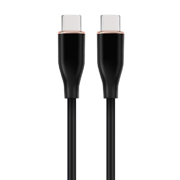 Кабель Type-C - Type-C, 1.5 м, Black, Cablexpert, 60 Вт, 3A (CC-USB2S-CMCM-1.5M-BK)