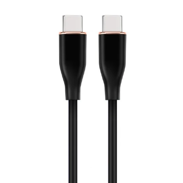 Кабель Type-C - Type-C, 1.5 м, Black, Cablexpert, 60 Вт, 3A (CC-USB2S-CMCM-1.5M-BK)