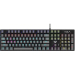 Клавіатура Aula S2022, Black, USB, механічна (перемикачі KRGD Blue), RGB підсвічування, 104 кнопки, металева панель, 1.6 м, EN/UA (6948391202235)