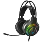 Навушники Aula S605 Wired, Black (6948391235202), Mini jack, USB, RGB підсвічування, дротове підключення, вбудований мікрофон, чутливість мікрофону -42 дБ, чутливість навушників 118 дБ, кабель 2 м