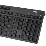 Клавіатура бездротова 2E KS280, Black, Bluetooth / 2.4GHz USB, 10 окремих мультимедійних клавіш, 1xAA, EN/UA (2E-KS280WBGR_UA) - Зображення 3