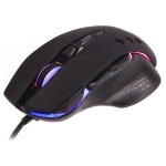 Миша Maxxter McG-9B-I825, Black, USB, оптична (сенсор Instant A825+D26), 800 - 12 800 dpi, 9 кнопок, RGB підсвічування, перемикачі Huano, покриття Soft Touch, 1.8 м