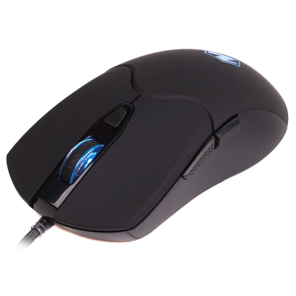 Миша Maxxter McG-6B-I603, Black, USB, оптична (сенсор Instant A603EP), 800 - 3600 dpi, 6 кнопок, LED підсвічування (7 кольорів), перемикачі Huano, покриття Soft Touch, 1.8 м