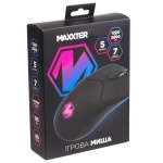 Миша Maxxter McG-6B-I603, Black, USB, оптична (сенсор Instant A603EP), 800 - 3600 dpi, 6 кнопок, LED підсвічування (7 кольорів), перемикачі Huano, покриття Soft Touch, 1.8 м - Зображення 5