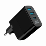 Мережевий зарядний пристрій Gembird TA-UC-PDQC30LCD-BK-02, Black, 30 Вт, 1xType-C (PD3.0) / 2xUSB (QC3.0), LED дисплей з індикатором заряду - Зображення 4