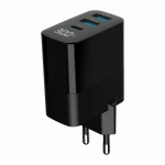 Мережевий зарядний пристрій Gembird TA-UC-PDQC30LCD-BK-02, Black, 30 Вт, 1xType-C (PD3.0) / 2xUSB (QC3.0), LED дисплей з індикатором заряду - Зображення 5