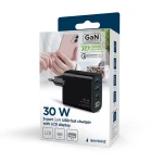 Мережевий зарядний пристрій Gembird TA-UC-PDQC30LCD-BK-02, Black, 30 Вт, 1xType-C (PD3.0) / 2xUSB (QC3.0), LED дисплей з індикатором заряду - Зображення 7