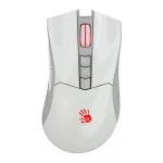 Миша бездротова Bloody R90 Plus, White, USB 2.4GHz, оптична (сенсор BC3332-S), 100 - 5000 cpi, 150 IPS, 8 програмованих кнопок, акумулятор 500 mAh