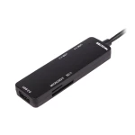 Хаб USB Maxxter HU3C-3PTF-01, Black, Type-C 3.0 - 1xUSB 3.0 / 2xUSB 2.0 / microSD / SD, кабель 12 см - Зображення 2