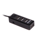 Хаб USB Maxxter HU2A-4P-AC-03, Black, USB 2.0 - 4xUSB 2.0, кабель 1 м, блок живлення - Зображення 2