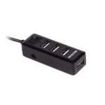 Хаб USB Maxxter HU2A-4P-AC-03, Black, USB 2.0 - 4xUSB 2.0, кабель 1 м, блок живлення - Зображення 2
