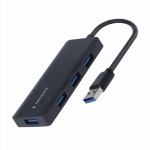 Хаб USB Gembird UHB-U3P4-03, Black, USB 3.1 - 4xUSB 3.1, кабель 12 см