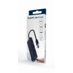 Хаб USB Gembird UHB-U3P4-03, Black, USB 3.1 - 4xUSB 3.1, кабель 12 см - Зображення 3