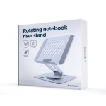 Підставка для ноутбука до 15.6" Gembird NBS-DR1-01, Silver, алюмінієва, поворотна (на 360°) - Зображення 4