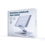Підставка для ноутбука до 15.6" Gembird NBS-DR1-01, Silver, алюмінієва, поворотна (на 360°) - Зображення 4