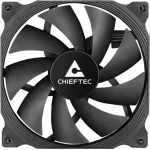 Вентилятор 120 мм, Chieftec, Black, 120x120x25 мм, до 1600 об/хв, до 25.5 дБ, 4-pin (PWM), гідродинамічний підшипник (ZF-1225PWM)