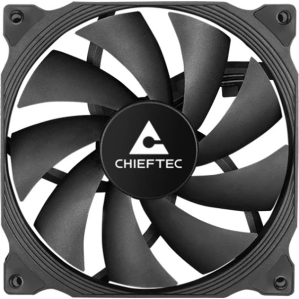 Вентилятор 120 мм, Chieftec, Black, 120x120x25 мм, до 1600 об/хв, до 25.5 дБ, 4-pin (PWM), гідродинамічний підшипник (ZF-1225PWM)