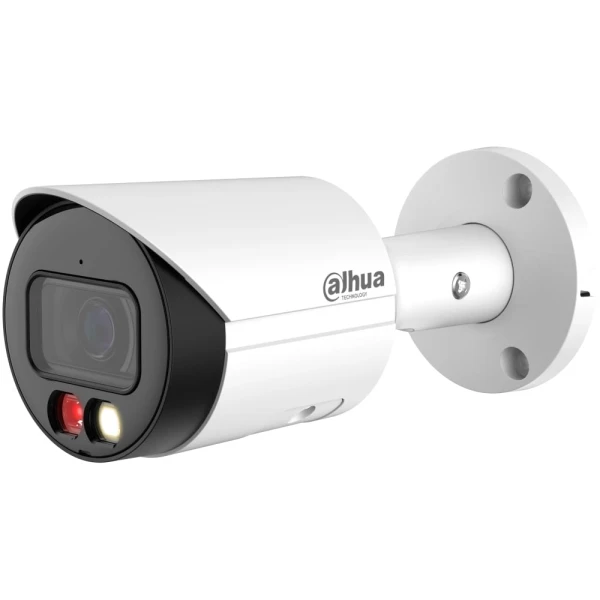 IP камера Dahua DH-IPC-HFW2249S-S-IL (2.8 мм), White, 2Мп, 1/2.8" CMOS, 1920х1080, RJ45, Micro SD, ІЧ + LED підсвічування до 30 м, через web-браузер, смартфон iOS/Android/Windows, PoE