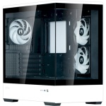 Корпус Zalman P30 BW, Black/White, Mini Tower, без БЖ, для Micro ATX / Mini ITX, 1xType-C / 1xUSB 3.0, макс. CPU - 173 мм / VGA - 420 мм, 3x120 мм ARGB, бічна та передня панель із загартованого скла - Зображення 2