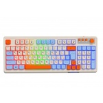 Клавіатура бездротова Maxxter KBGW-3C01-UA, White, USB 2.4GHz, 98 кнопок, LED підсвічування, акумулятор 2000 mAh
