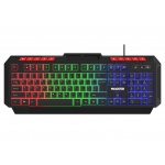 Клавіатура Maxxter KBG-UML-02B-UA, Black, USB, 104 кнопки, LED підсвічування, кріплення для телефону, 1.8 м