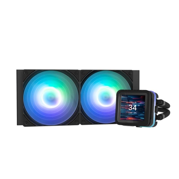 Система рідинного охолодження Zalman Alpha 2 DS A24, Black, 2.73’’ IPS (320x320, 30 Гц), ARGB (ALPHA2DSA24BLACK)