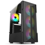 Корпус GTL Gaming "Trinity", Black, без БЖ, Mid Tower, ATX / Micro ATX / Mini ITX, 1xUSB 3.0 / 2xUSB 2.0, макс. CPU - 150 мм / VGA - 280 мм, 3x120 мм ARGB, бічна панель із загартованого скла (GTL1805)