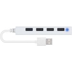 Хаб USB Speedlink Snappy Slim, White, USB 2.0 - 4xUSB 2.0, кабель 20 см (SL-140000-WE)