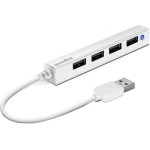 Хаб USB Speedlink Snappy Slim, White, USB 2.0 - 4xUSB 2.0, кабель 20 см (SL-140000-WE) - Зображення 3
