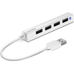 Хаб USB Speedlink Snappy Slim, White, USB 2.0 - 4xUSB 2.0, кабель 20 см (SL-140000-WE) - Зображення 3