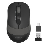 Миша бездротова A4Tech FG10CS Air 2 "Fstyler", Stone Grey, Type-C / USB 2.4GHz, оптична, 1000 - 2000 dpi, 4 кнопки, акумулятор