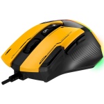 Миша GamePro GM300Y, Yellow/Black, USB, оптична (сенсор Instant 725F), 800-7200 dpi, 8 кнопок, RGB підсвічування, перемикачі Huano, 1.5 м - Зображення 3