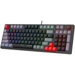 Клавіатура GamePro MK120B, Black/Grey, USB, механічна (перемикачі Blue), райдужне LED-підсвічування, 96 кнопок, 1.5 м, UK/RU/EN - Зображення 3