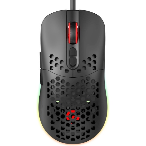 Миша GamePro GM395, Black, USB, оптична (сенсор SunPlus SPCP199), 800-6400 dpi, 7 кнопок, RGB підсвічування, 1.5 м