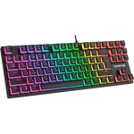Клавіатура GamePro MK80B, Black, USB, механічна (перемикачі Blue), RGB-підсвічування, 87 кнопок, 1.5 м, UK/RU/EN - Зображення 2