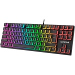 Клавіатура GamePro MK80R, Black, USB, механічна (перемикачі Red), RGB-підсвічування, 87 кнопок, 1.5 м, UK/RU/EN - Зображення 3