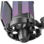 Мікрофон Fifine Q6, Black, USB, підключення дротове, кабель 2 м, RGB підсвічування, - 43 дБ, з регулятором чутливості, з антивібраційним кріпленням та поп-фільтром, дискова стійка - Зображення 4